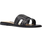 Sandálias de couro femininas Nine West Genesia com detalhes em tachas, marrom, tamanho 6 M