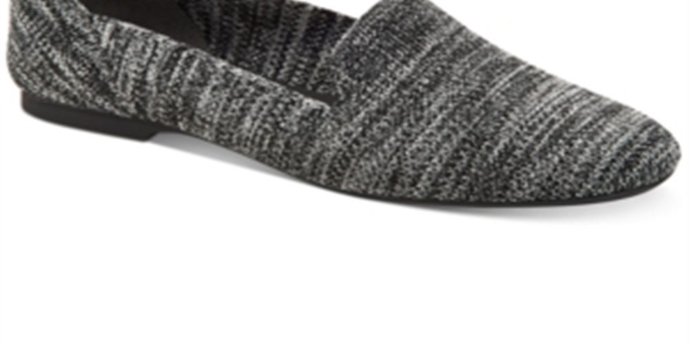 Alfani Mocassim Feminino de Malha Vichy com Almofada Rorrii e Bico Redondo, Cinza, Tamanho 9,5 M