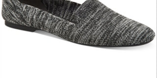 Alfani Mocassim Feminino de Malha Vichy com Almofada Rorrii e Bico Redondo, Cinza, Tamanho 9,5 M