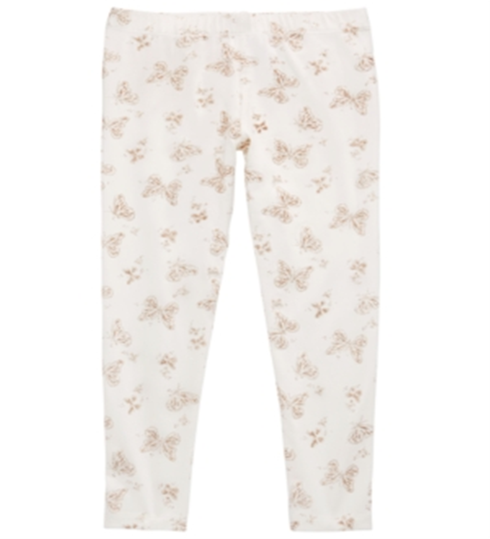 Leggings estampadas de borboletas para meninas Epic Threads, tamanho 5, brancas