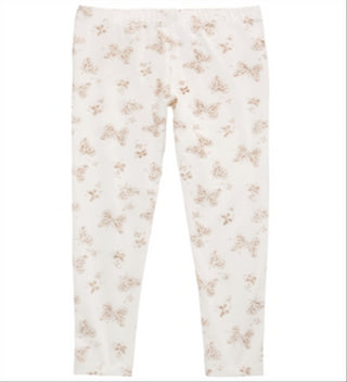 Epic Threads Little Girl's Butterfly Print Leggings White Size 5