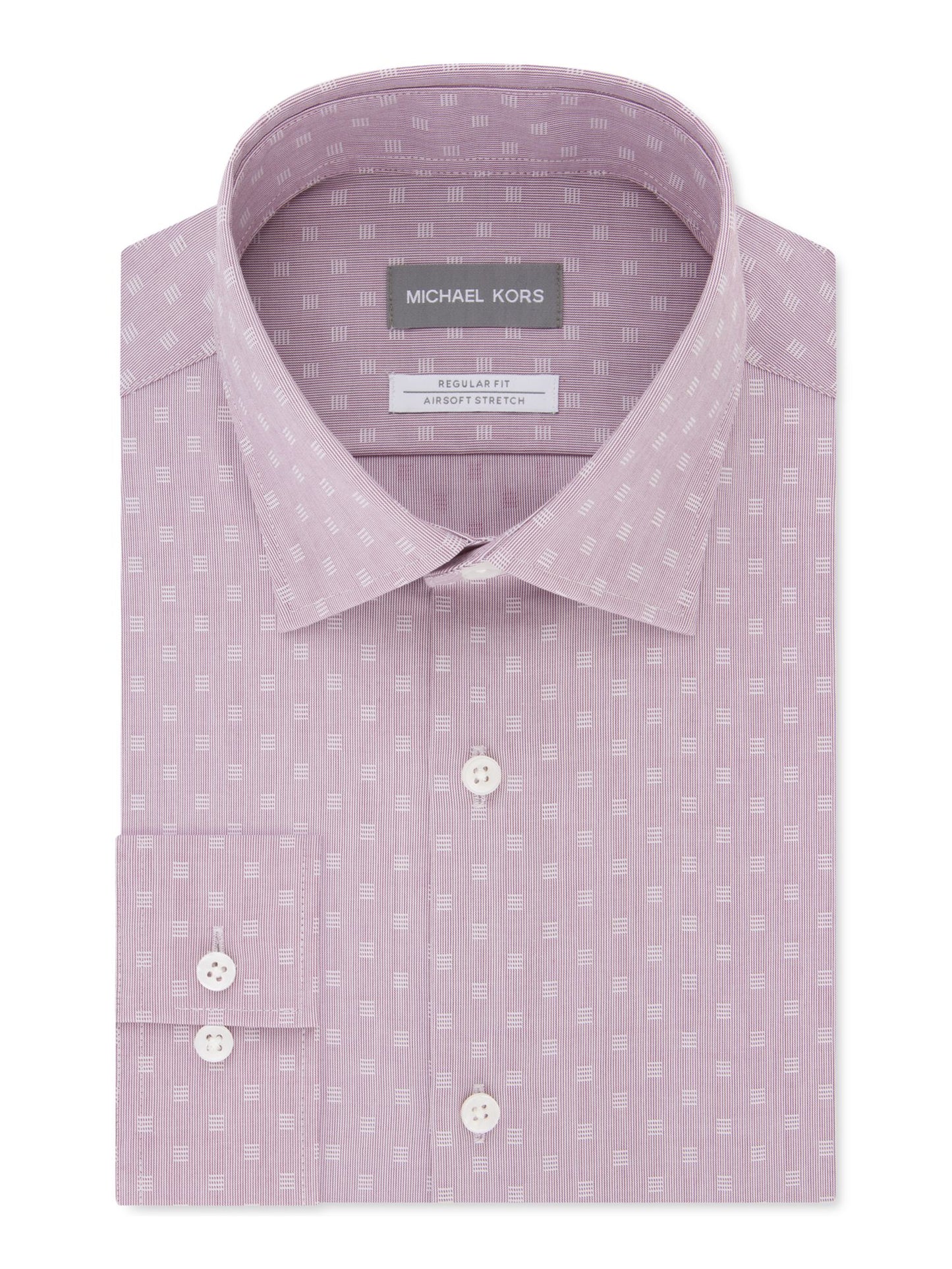 Camisa social masculina Michael Kors com gola roxa, tamanho 18,5 x 36 x 37