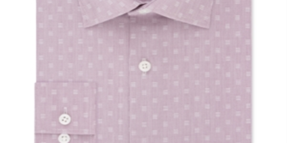 Camisa social masculina Michael Kors com gola roxa, tamanho 18,5 x 36 x 37