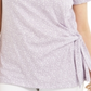 Blusa feminina com estampa lateral e amarração Style &amp; Co, roxa, tamanho XX-G