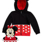 Cubcoats Transformando 2 em 1 Infantil Unissex Disney Minnie Mouse 2 em 1 Bicho de Pelúcia com Capuz Vermelho