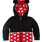 Cubcoats Transformando 2 em 1 Infantil Unissex Disney Minnie Mouse 2 em 1 Bicho de Pelúcia com Capuz Vermelho