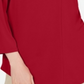 Top feminino Charter Club com manga 3/4 vermelho deslumbrante, tamanho médio