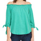 Blusa feminina ombro a ombro Maison Jules, verde, tamanho XL
