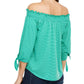Blusa feminina ombro a ombro Maison Jules, verde, tamanho XL