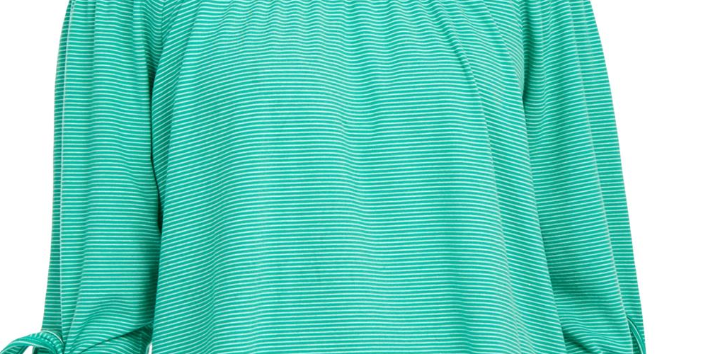 Blusa feminina ombro a ombro Maison Jules, verde, tamanho XL