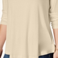 Blusa feminina de gola alta JM Collection, marrom, tamanho pequeno