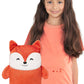 Camiseta infantil Cubcoats Flynn the Fox 2 em 1 com bicho de pelúcia laranja