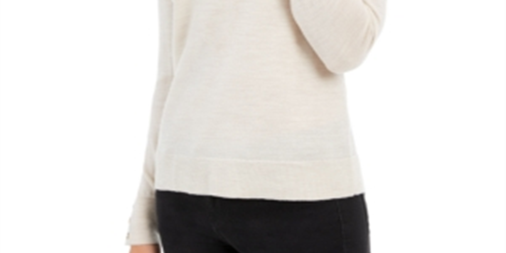 Camiseta feminina com decote em V e punho Charter Club, marrom, tamanho XX-G