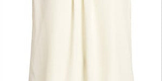 Blusa feminina de cetim de seda georgette com drapeado e pregas St. John Collection, tamanho pequeno, branca