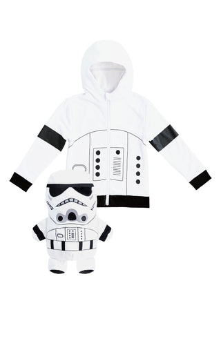 Cubcoats Infantil Cubcoats X Star Wars Storm Trooper 2 em 1 Pelúcia com Capuz Branco