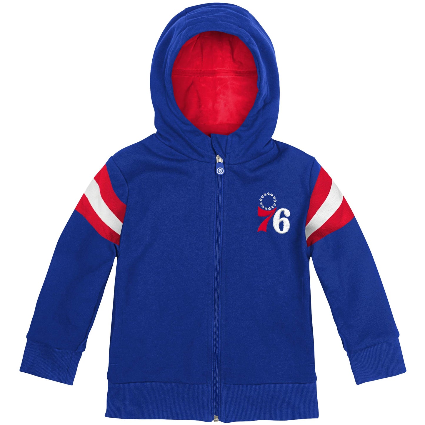 Cubcoats Transforming 2 em 1 Unissex Pré-escolar 76ers Moletom com Capuz e Pelúcia Macia Azul