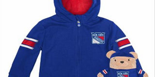 Moletom com capuz e pelúcia macios Cubcoats New York Rangers 2 em 1 para meninos