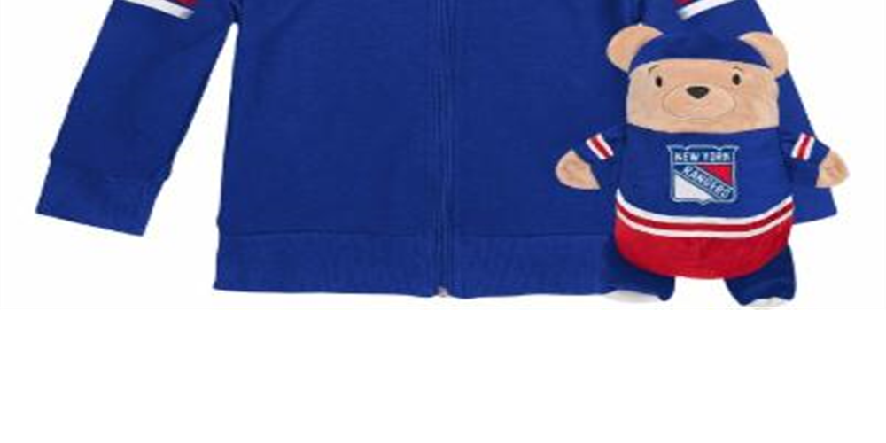 Moletom com capuz e pelúcia macios Cubcoats New York Rangers 2 em 1 para meninos