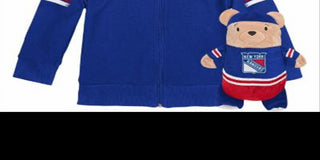Moletom com capuz e pelúcia macios Cubcoats New York Rangers 2 em 1 para meninos