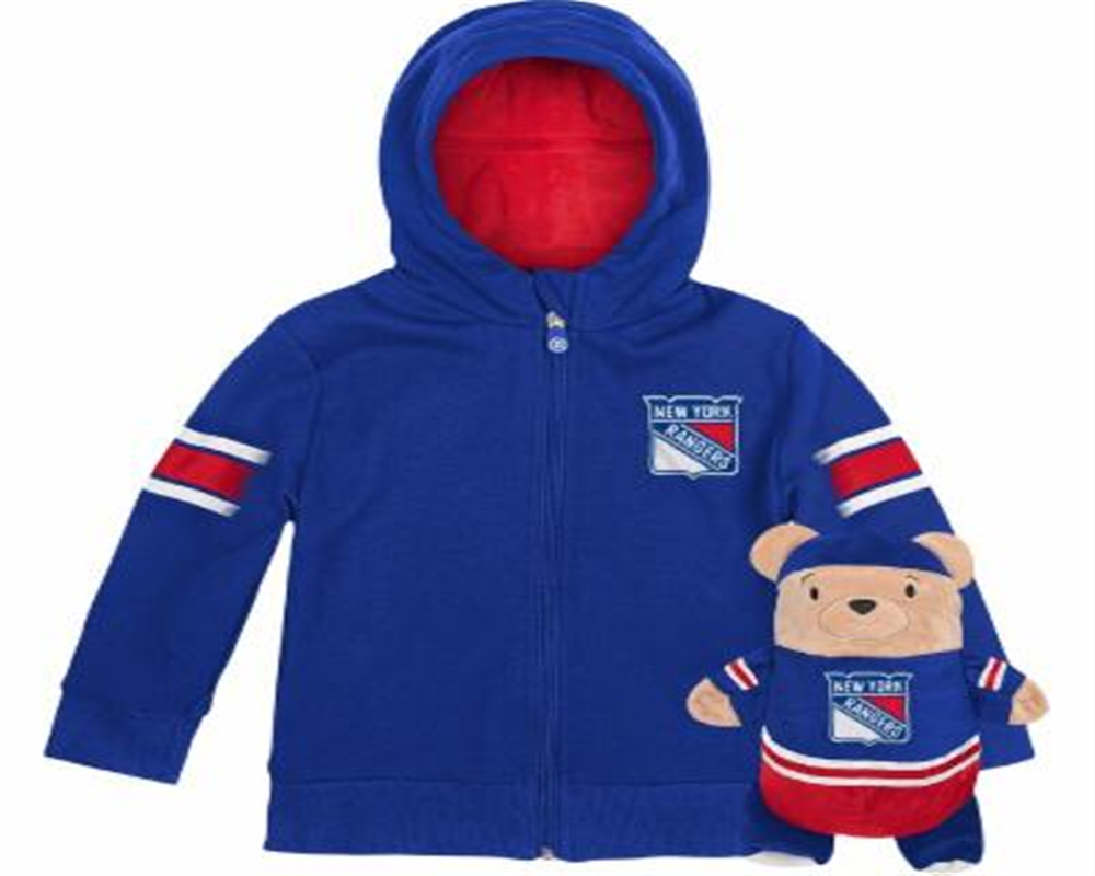 Moletom com capuz e pelúcia macios Cubcoats New York Rangers 2 em 1 para meninos