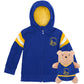 Cubcoats Menino Pré-escola Golden State Warriors 2 em 1 Transformando Moletom com Zíper Completo e Pelúcia Macia Tamanho Real 6-7