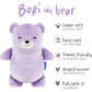 Cubcoats Toddler Big Girl's Bori the Bear 2 em 1 Bicho de pelúcia com capuz roxo
