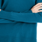 Suéter feminino Maison Jules com decote em V, azul, tamanho extrapequeno