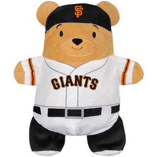 Moletom com capuz e pelúcia macios Cubcoats para meninos pré-escolares San Francisco Giants 2 em 1 com zíper completo e transformação, preto