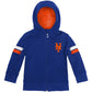 Moletom com capuz e pelúcia macios Cubcoats New York Mets 2 em 1 com zíper completo e estampa de transformação para crianças