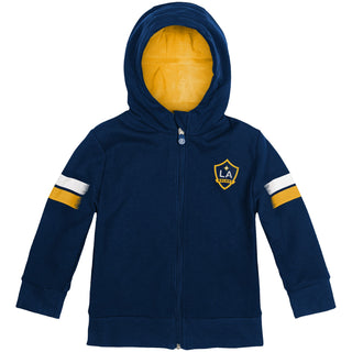 Cubcoats Menino Infantil LA Galaxy 2 em 1 Transformador com Moletom com Zíper Completo e Pelúcia Macia Azul Marinho Tamanho 2T