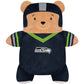 Moletom com capuz e pelúcia macios Cubcoats para meninos, Seattle Seahawks 2 em 1, com zíper e transformação, azul