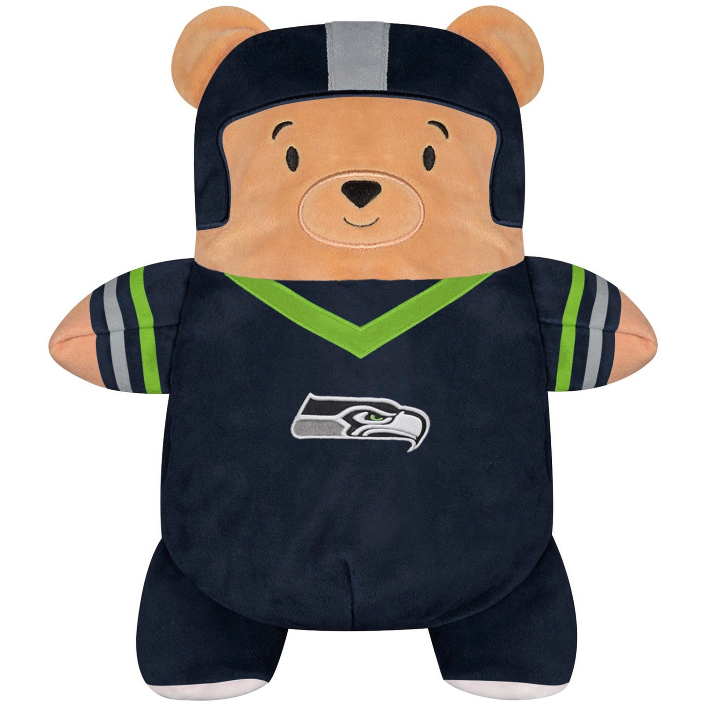 Moletom com capuz e pelúcia macios Cubcoats para meninos, Seattle Seahawks 2 em 1, com zíper e transformação, azul
