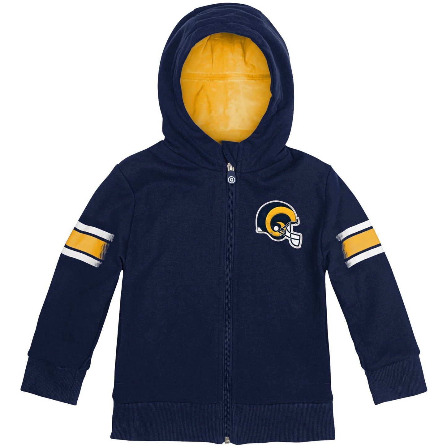 Cubcoats Menino Infantil Los Angeles Rams 2 em 1 com Moletom Transformador com Zíper Completo e Pelúcia Macia Azul-Royal
