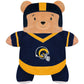 Cubcoats Menino Infantil Los Angeles Rams 2 em 1 com Moletom Transformador com Zíper Completo e Pelúcia Macia Azul-Royal
