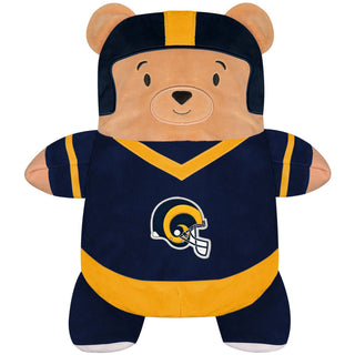 Cubcoats Menino Infantil Los Angeles Rams 2 em 1 com Moletom Transformador com Zíper Completo e Pelúcia Macia Azul-Royal
