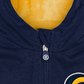 Cubcoats Menino Infantil Los Angeles Rams 2 em 1 com Moletom Transformador com Zíper Completo e Pelúcia Macia Azul-Royal