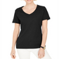 Karen Scott Blusa Feminina Gola V Ombros Abertos Preto Tamanho Grande