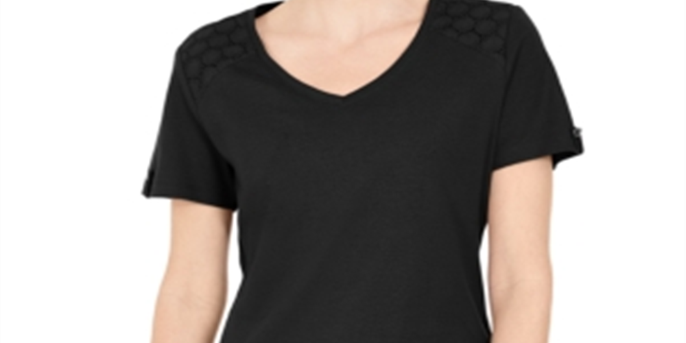 Karen Scott Blusa Feminina Gola V Ombros Abertos Preto Tamanho Grande