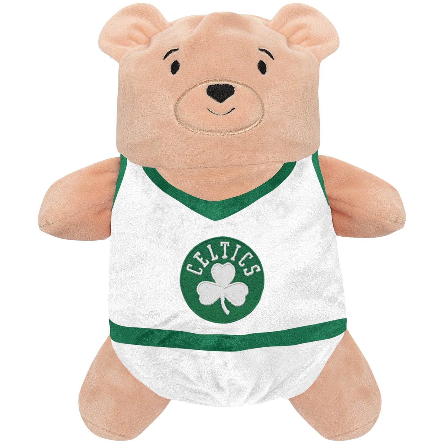 Moletom com capuz e pelúcia macia Cubcoats Boy's Boston Celtics Preschool 2 em 1 com zíper completo e transformação, preto