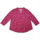 Top feminino com estampa floral e decote em V plissado, rosa, tamanho pequeno