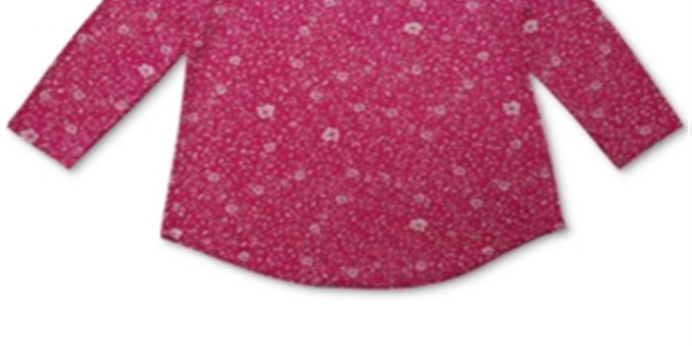 Top feminino com estampa floral e decote em V plissado, rosa, tamanho pequeno