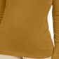 JM Collection Suéter feminino com decote em V e mangas enfeitadas, amarelo, tamanho X-S