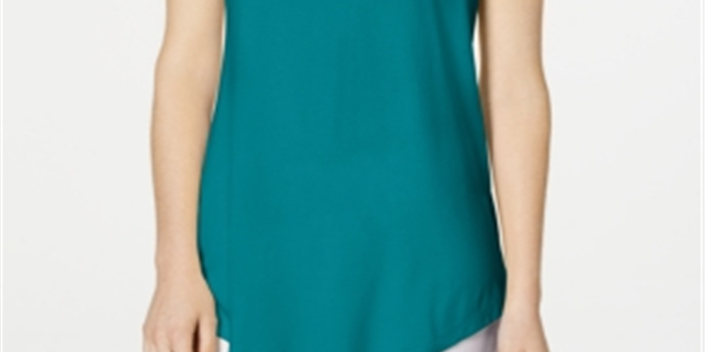 Camiseta feminina JM Collection com ombros descobertos e manga curta, azul, tamanho X-G