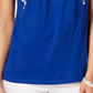 Camiseta feminina de algodão com estampa floral Charter Club, azul, tamanho extragrande