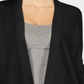 Cardigan feminino aberto em malha texturizada Charter Club, preto, tamanho médio