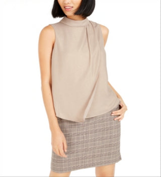 Regata plissada com decote falso feminina Bar III, tamanho XX-S