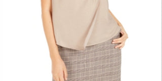 Regata plissada com decote falso feminina Bar III, tamanho XX-S