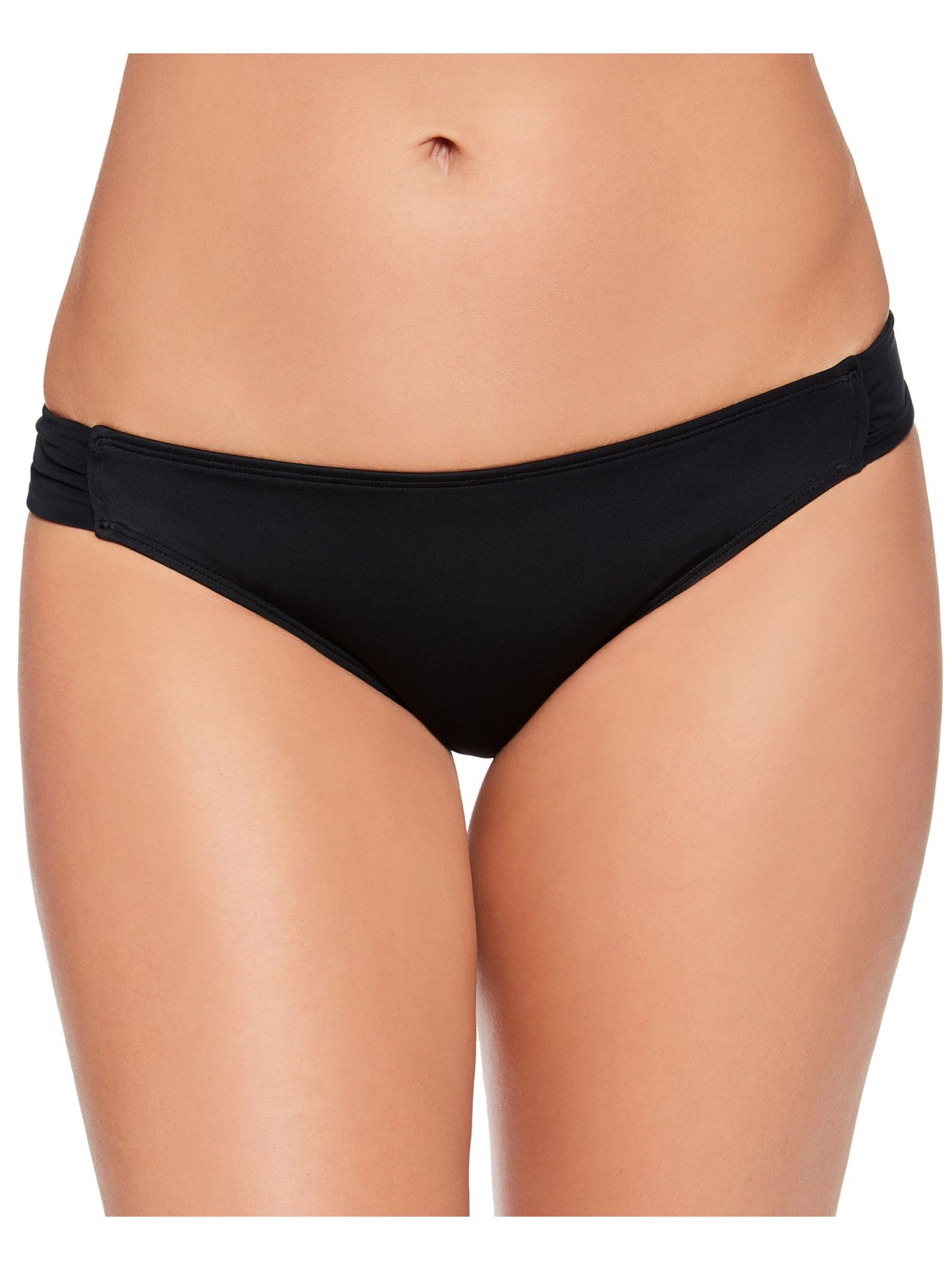 Calcinha de biquíni hipster com aba lateral sólida Salt + Cove Junior, maiô preto