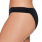 Calcinha de biquíni hipster com aba lateral sólida Salt + Cove Junior, maiô preto