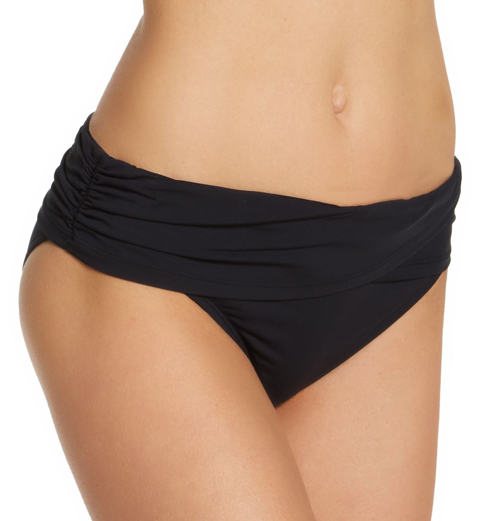 Calcinha de biquíni hipster sarongue feminina Bleu Rod Beattie, preta